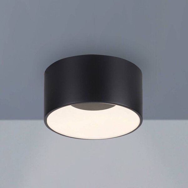 JUST LIGHT. GmbH Plafoniera a LED Tanika, dimmerabile, Nero, Soggiorno / Sala da pranzo, Ceramica, Moderno, Plafoniera LED
