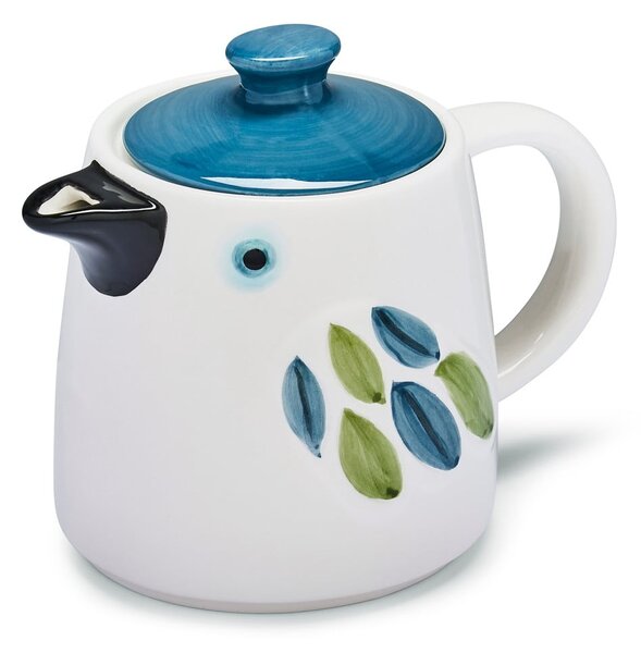 Teiera in ceramica bianca e blu Forest Birds - Cooksmart ®