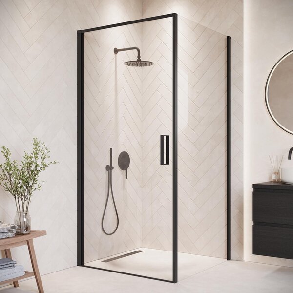 Cabina Doccia Alava - 90x90cm - Nero - Vetro di sicurezza