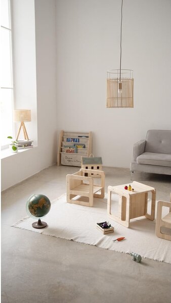 Sedie per bambini in legno in set di 3 pezzi Natural - Little Nice Things