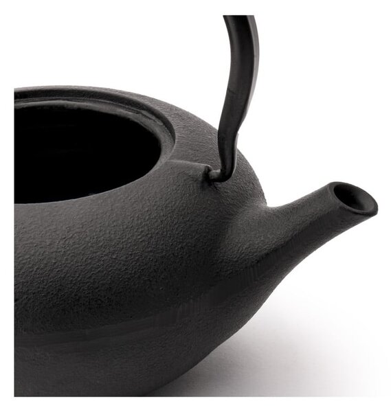 Set da tè in porcellana-leghe bianco-nero Shanxi - Bredemeijer