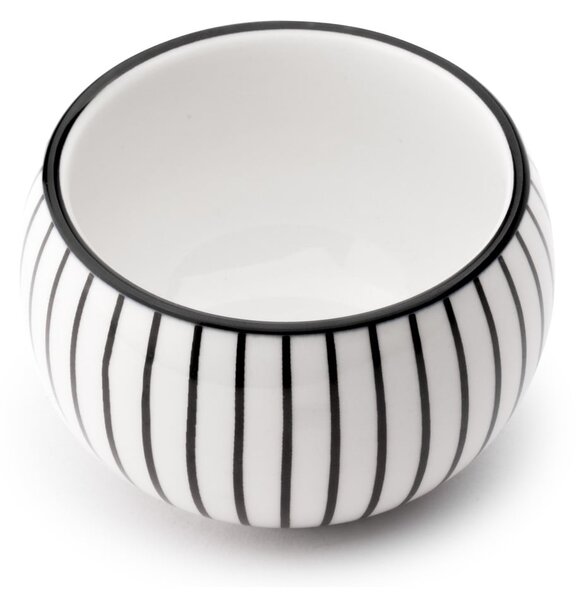 Set da tè in porcellana-leghe bianco-nero Shanxi - Bredemeijer