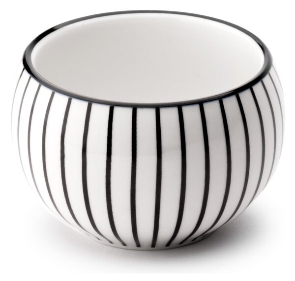 Set da tè in porcellana-leghe bianco-nero Shanxi - Bredemeijer
