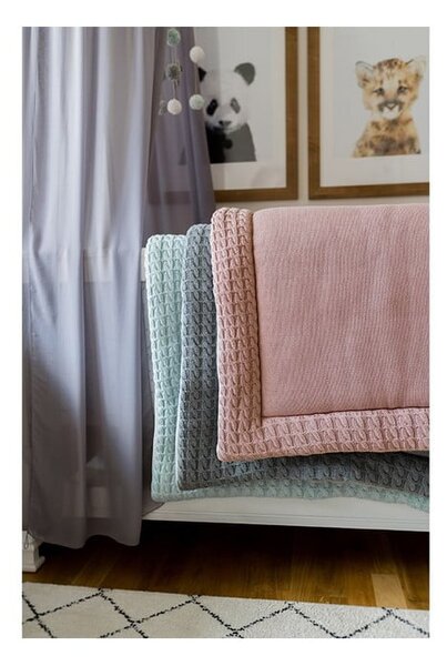 Tappeto da gioco in cotone grigio, 70 x 90 cm - Kindsgut