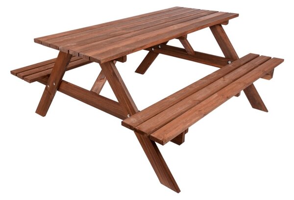 Set da pranzo da giardino in legno di pino per 6 persone Piknik - Rojaplast