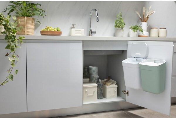 Bidone bianco in plastica riciclata 10 l Ready To Collect - Curver