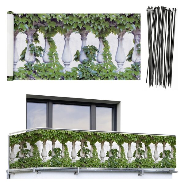 Schermo per balcone in plastica verde 500x85 cm - Maximex