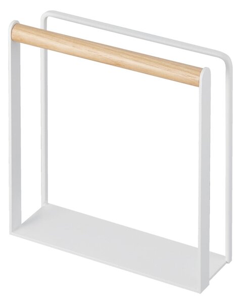 Portatovaglioli bianco con legno di faggio Yamazaki Tosca Tower - YAMAZAKI