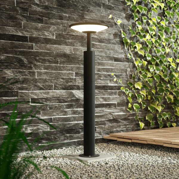 Lampioncino da giardino Fenia Lucande, Nero, Alluminio, Moderno, Lampada LED da esterni