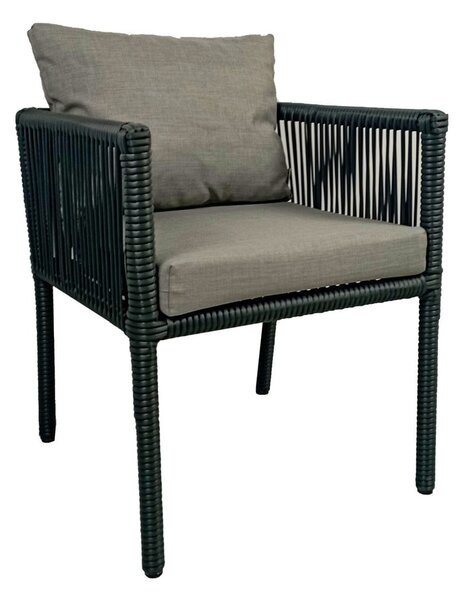 Set da pranzo da giardino in rattan grigio per 6 persone Vera 2 - Floriane Garden