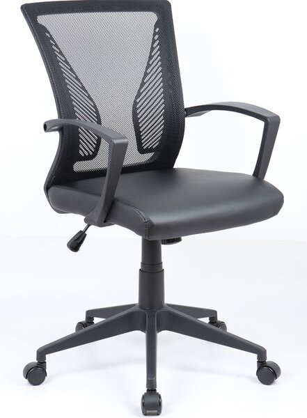 Sedia da ufficio ergonomica | Sedia girevole regolabile in altezza | Sedia da ufficio per ufficio e ufficio - Offilo PU