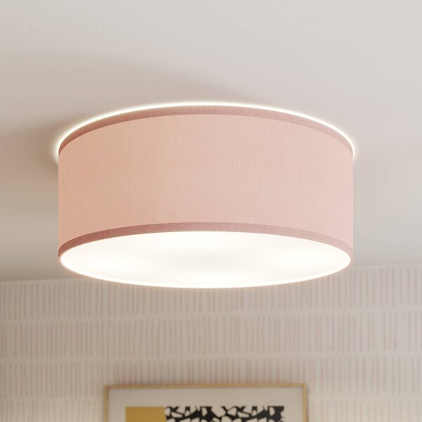 Plafoniera Rondo Kids TK Lighting, dimmerabile, Violetto / Fucsia / Rosa, Cameretta, Tessuto / Stoffa / Seta, Moderno, Plafoniera