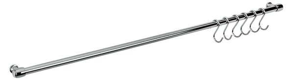 Barra appendiabiti da cucina in acciaio cromato Lonardo - Metaltex