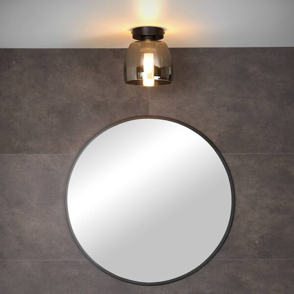 Lucide Plafoniera Tyler, dimmerabile, Nero, Bagno, Vetro, Plafoniera