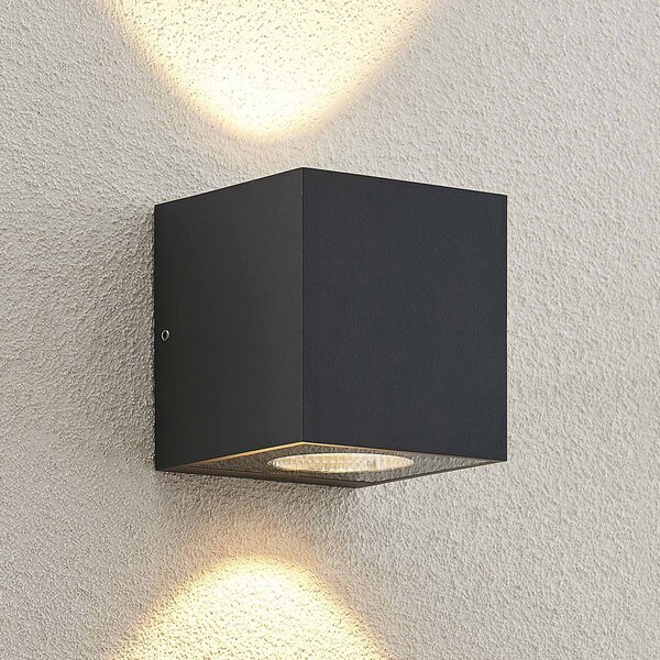 Applique da esterni a LED Tassnim Arcchio, dimmerabile, Nero, Alluminio, Moderno, Applique LED da esterni