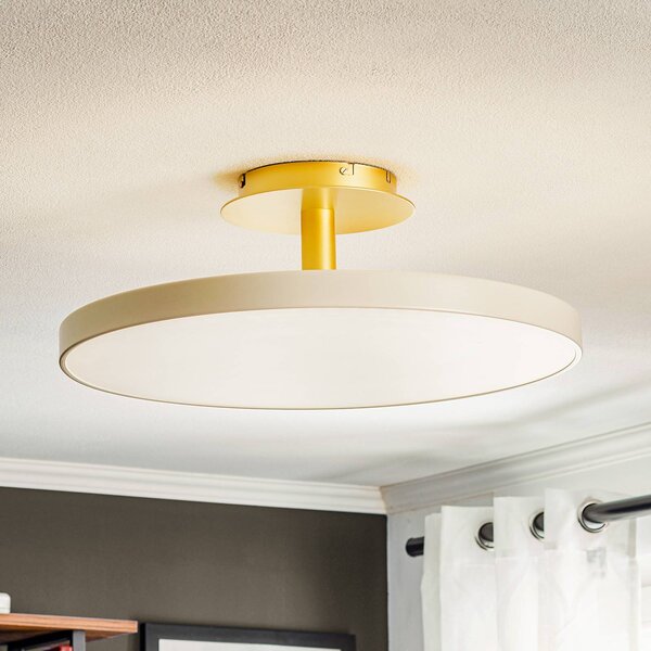 UMAGE Plafoniera di design Asteria Up Large, dimmerabile, Bianco / Opale, Soggiorno / Sala da pranzo, Acciaio Inox, Design, Plafoniera