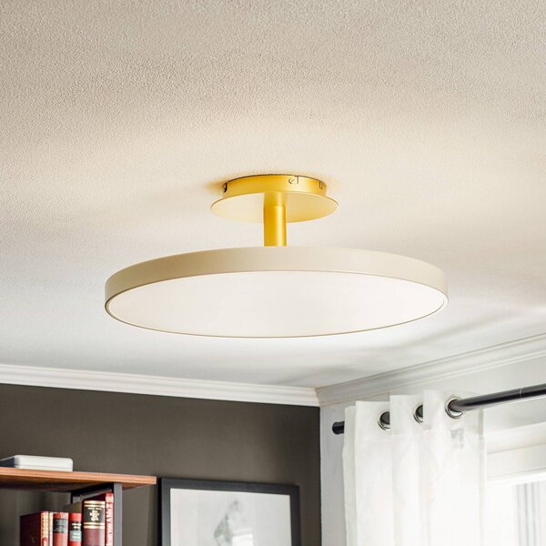 UMAGE Plafoniera di design Asteria Up Large, dimmerabile, Bianco / Opale, Soggiorno / Sala da pranzo, Acciaio Inox, Design, Plafoniera