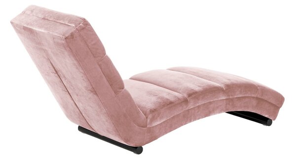Lettino in velluto rosa Slinky - Actona