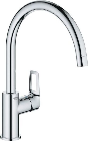 Rubinetto da cucina Rubinetto per lavello Miscelatore monocomando BAULOOP, bocca alta orientabile, GROHE 31368001, FastFixation Plus