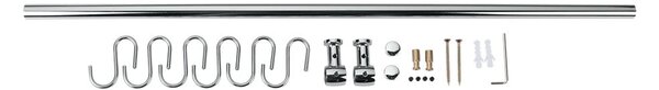 Barra appendiabiti da cucina in acciaio cromato Lonardo - Metaltex