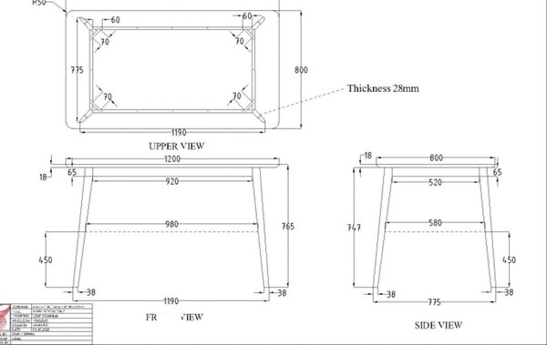 Tavolo da pranzo 80x120 cm Roxby - Actona