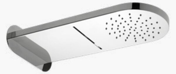 Soffione doccia acciaio inox a parete 500x200mm a 2 getti cod.336-01