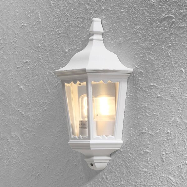 Konstsmide Applique da esterni FIRENZE, Bianco / Opale, Vetro, Campagna / Rustiche, Applique da esterni