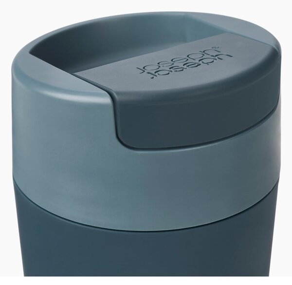 Tazza da viaggio blu scuro-antracite 450 ml Sipp - Joseph Joseph