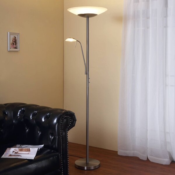 Lampada da terra con luce lettura Ragna Lindby, dimmerabile, Soggiorno / Sala da pranzo, Metallo, Moderno, Lampada LED da terra