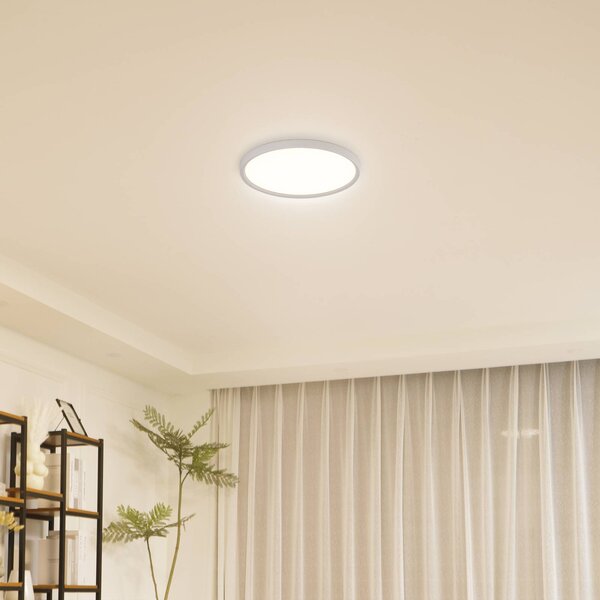 Plafoniera soffitto Pravin Lindby, Bianco / Opale, Soggiorno / Sala da pranzo, Plastica, Moderno, Plafoniera