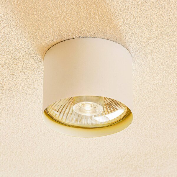 Faretto da soffitto Euluna Chloe, fisso, bianco Chloe Euluna, dimmerabile, Bianco / Opale, Soggiorno / Sala da pranzo, Metallo, Moderno, Faretto alogeno