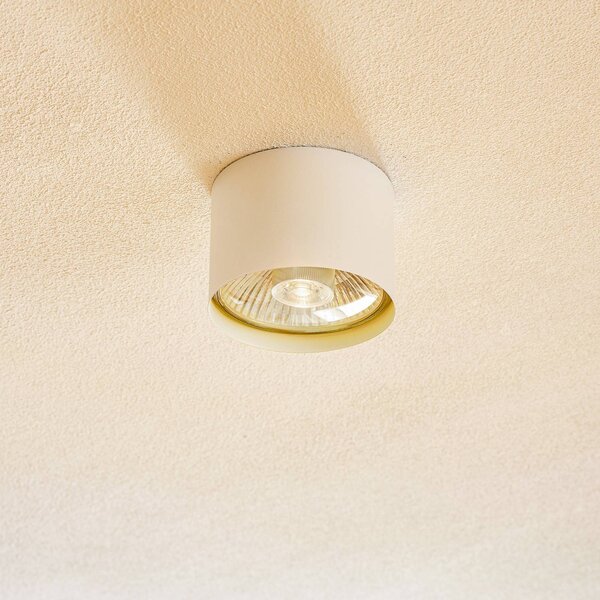 Faretto da soffitto Euluna Chloe, fisso, bianco Chloe Euluna, dimmerabile, Bianco / Opale, Soggiorno / Sala da pranzo, Metallo, Moderno, Faretto alogeno