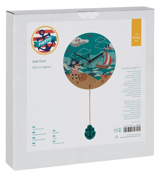 Orologio per bambini ø 23 cm Pirate - Premier Housewares