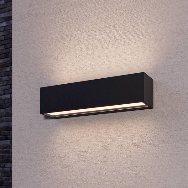 Applique da esterni a LED Lengo Lucande, Nero, Alluminio, Moderno, Applique LED da esterni