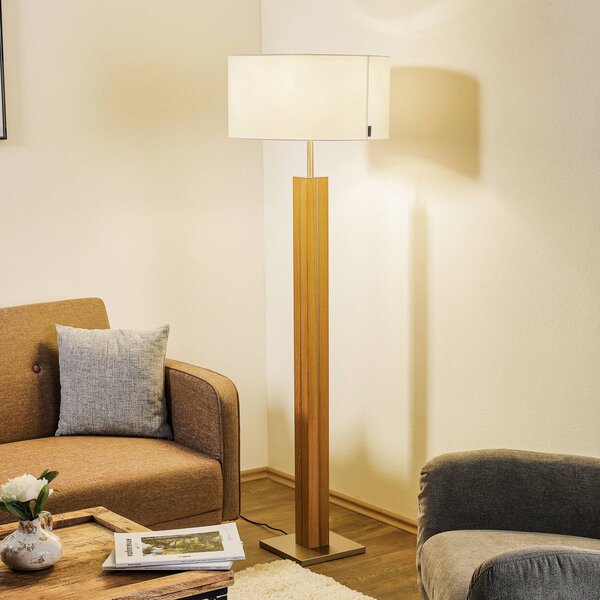 HerzBlut Lampada da terra Dana, Legno chiaro, Soggiorno / Sala da pranzo, Legno, Campagna / Rustiche, Lampada da terra