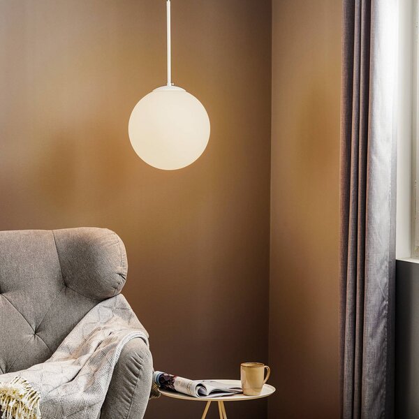 Lampada a sospensione Dione ALDEX, dimmerabile, Bianco / Opale, Soggiorno / Sala da pranzo, Vetro, Moderno, Lampada a sospensione