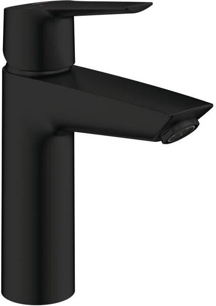 Miscelatore lavabo, GROHE Start, miscelatore monocomando, nero opaco, misura M, bocca media, risparmio idrico