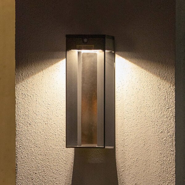 Les Jardins Applique LED solare Blade con sensore, grigio