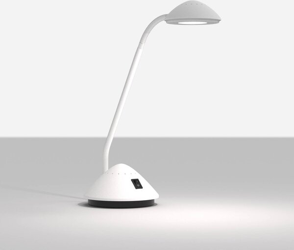 Lampada LED da tavolo MAULarc braccio flex, bianco