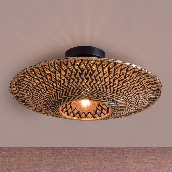 Good & Mojo Plafoniera soffitto Bali, dimmerabile, Legno chiaro, Soggiorno / Sala da pranzo, bambù, Design, Plafoniera