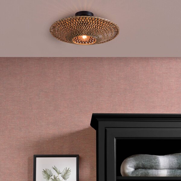 Good & Mojo Plafoniera soffitto Bali, dimmerabile, Legno chiaro, Soggiorno / Sala da pranzo, bambù, Design, Plafoniera