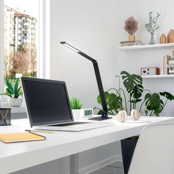 Fabas Luce Lampada da scrivania Wasp, dimmerabile, Nero, Studio / Ufficio, Metallo, Moderno, Lampada da tavolo LED