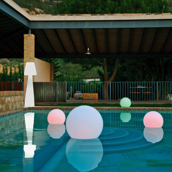 Newgarden Lampada solare Buly, dimmerabile, Bianco / Opale, Plastica, Moderno, Lampada solare
