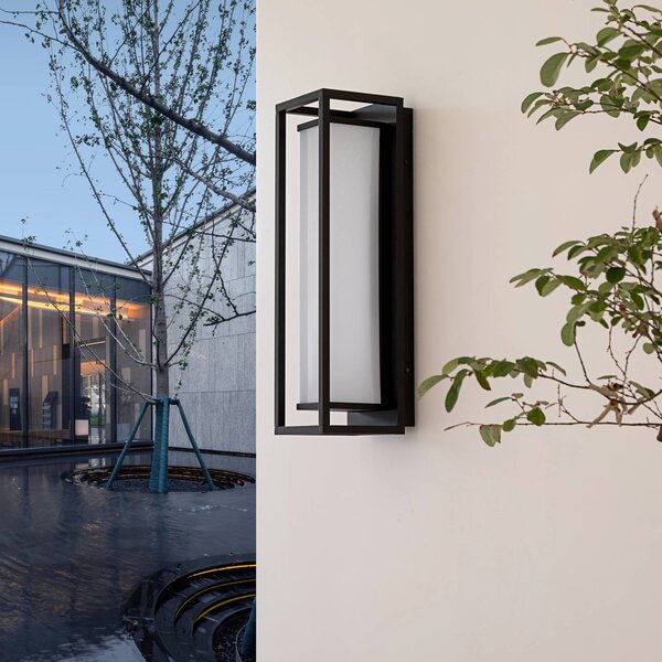 Applique da esterni a LED Banetti Lucande, Nero, Alluminio, Moderno, Applique LED da esterni