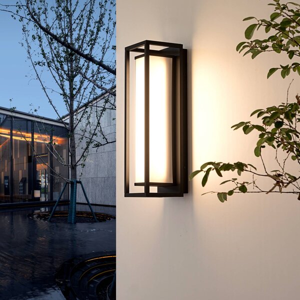 Applique da esterni a LED Banetti Lucande, Nero, Alluminio, Moderno, Applique LED da esterni