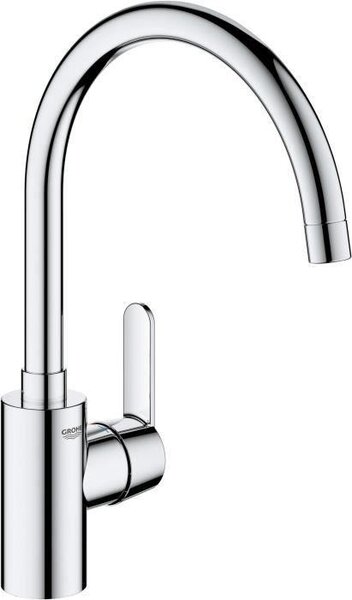Rubinetto da cucina, GROHE Get, cromato, bocca a C, bocca alta, rotazione 150°, altezza 225 mm