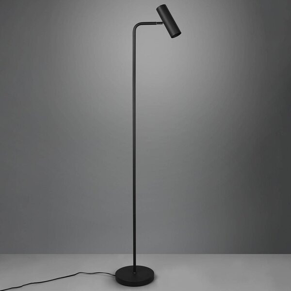 Trio Lighting Lampada da terra Marley, Nero, Soggiorno / Sala da pranzo, Metallo, Moderno, Lampada da terra