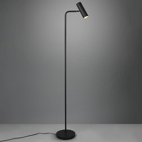 Trio Lighting Lampada da terra Marley, Nero, Soggiorno / Sala da pranzo, Metallo, Moderno, Lampada da terra