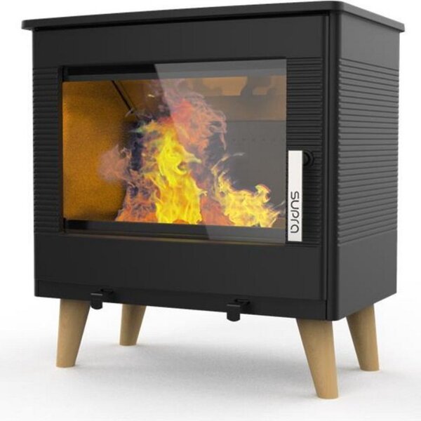 Stufa a legna nera impermeabile da 7,3kw Supra FR9016170B