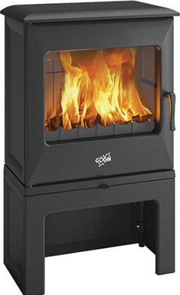 Stufa a legna in ghisa nera da 5 kw Godin 388150PEINTANTHRACITE